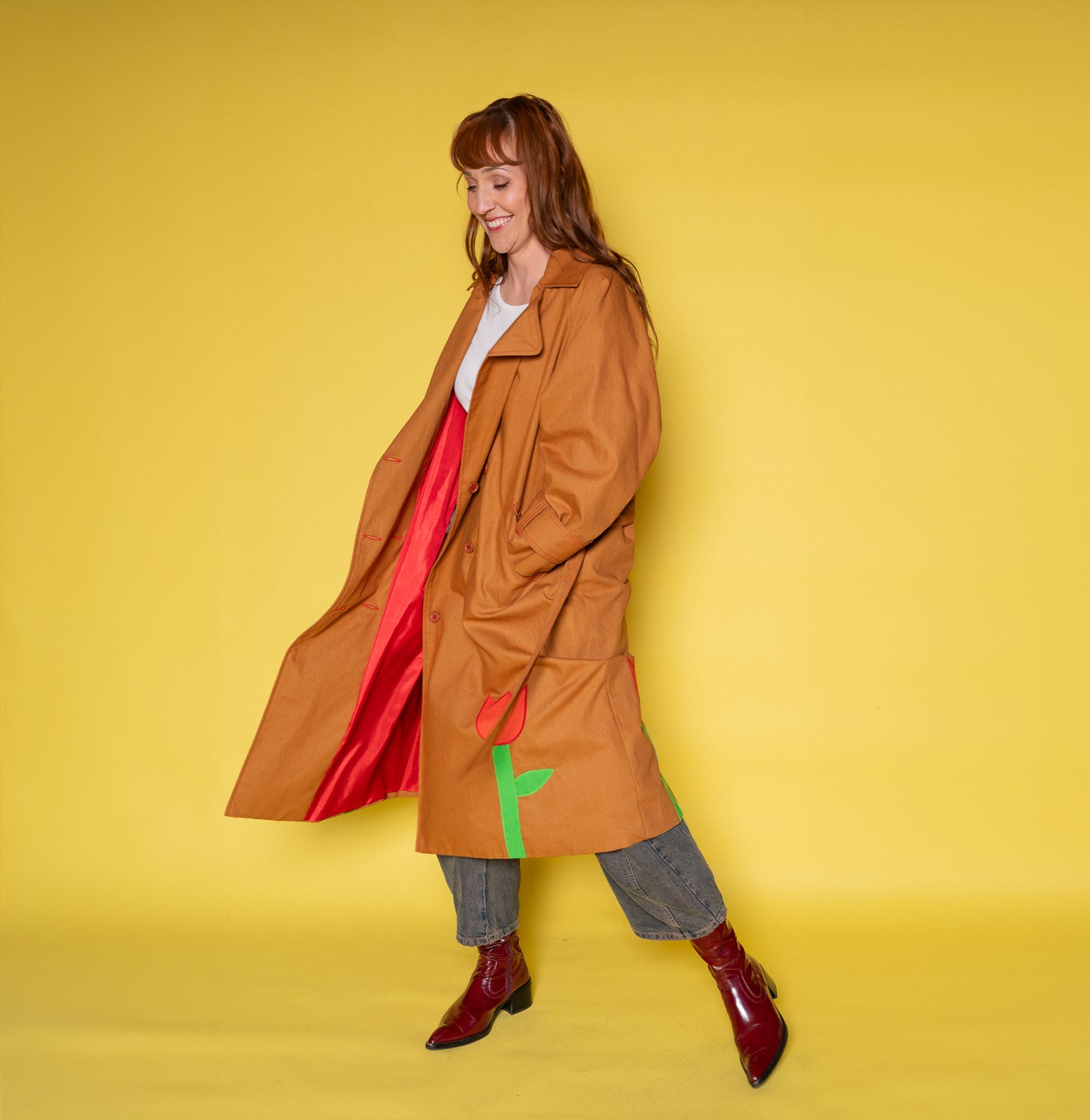 Tulup Trench Coat Rust