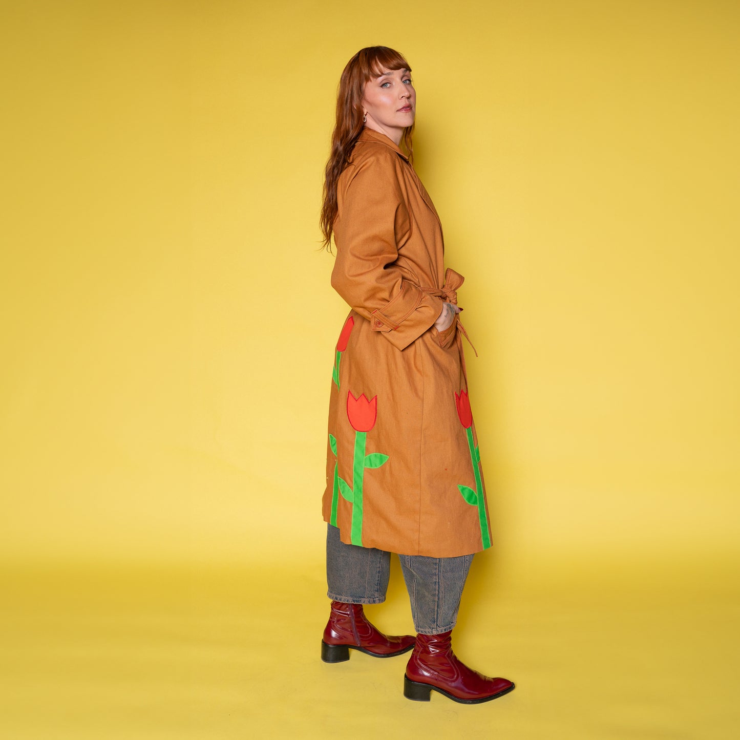 Tulup Trench Coat Rust