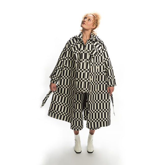 Bexley Trench - Black/Ivory Check (Final Sale)
