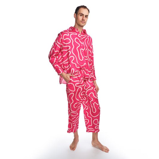 Kitt Pants - Hot Pink Squiggle