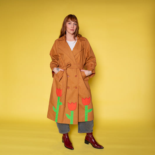 Tulup Trench Coat Rust